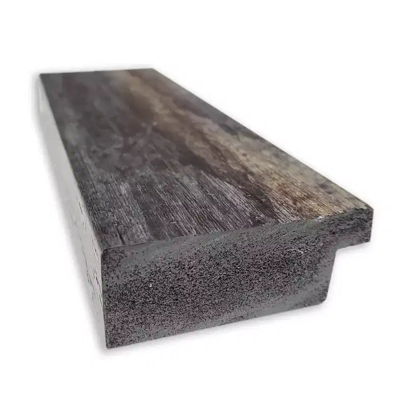 Specchio da parete rettangolare con cornice smussata, marrone rustico