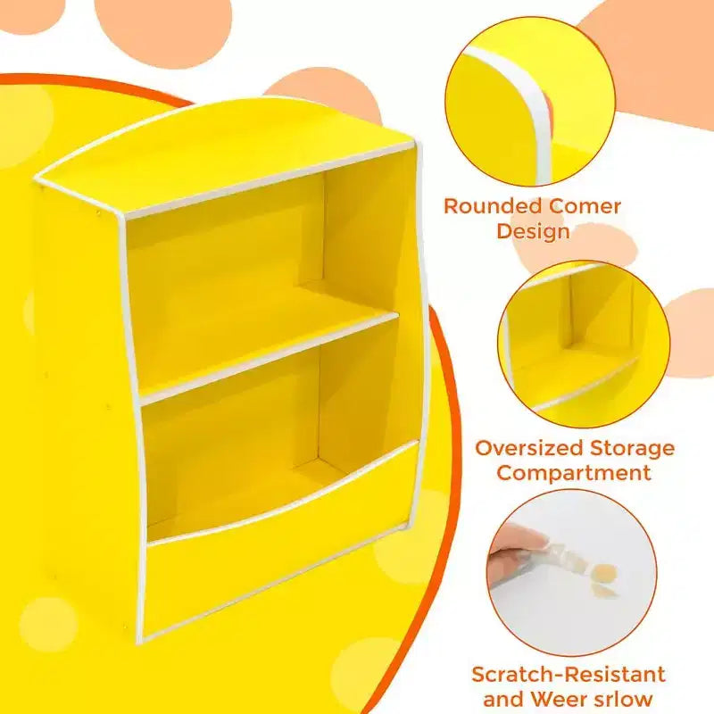 Libreria e organizer per giocattoli, organizer e contenitore per giocattoli da sala giochi, organizer per giocattoli in legno a 2 ripiani per camerette, soggiorno, camera da letto