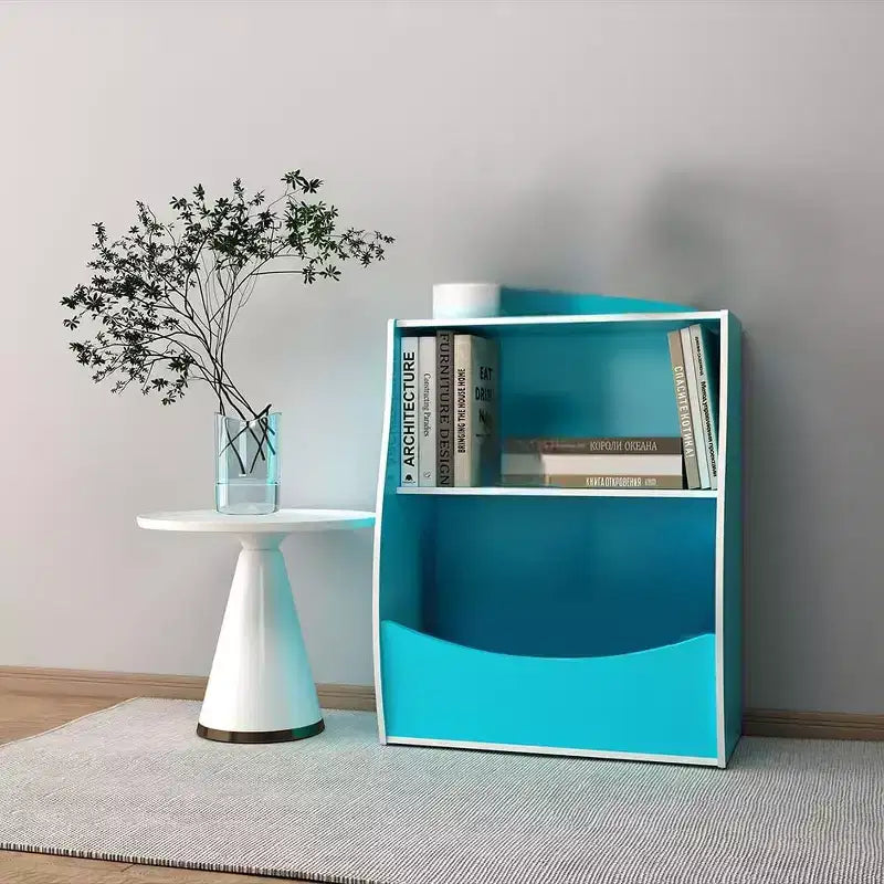 Libreria e organizer per giocattoli, organizer e contenitore per giocattoli da sala giochi, organizer per giocattoli in legno a 2 ripiani per camerette, soggiorno, camera da letto