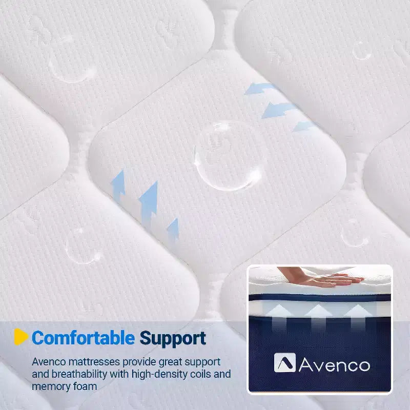 Materasso ibrido in memory foam medio rigido da 10 pollici in scatola