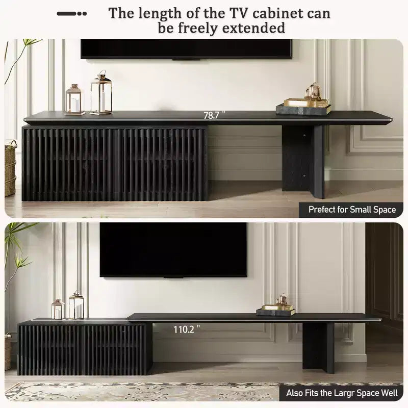 Mobile TV allungabile per TV fino a 85", stile moderno, stanza singola