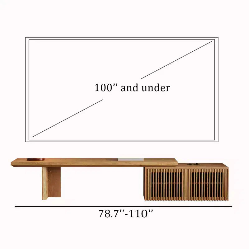 Mobile TV allungabile per TV fino a 85", stile moderno, stanza singola