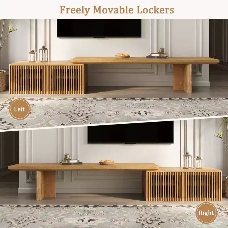 Mobile TV allungabile per TV fino a 85", stile moderno, stanza singola