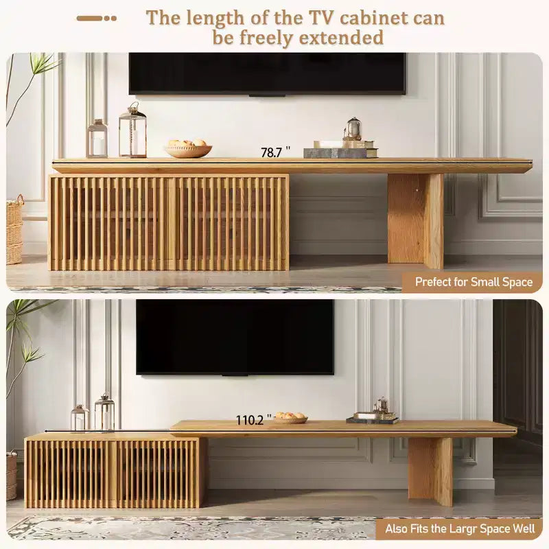 Mobile TV allungabile per TV fino a 85", stile moderno, stanza singola