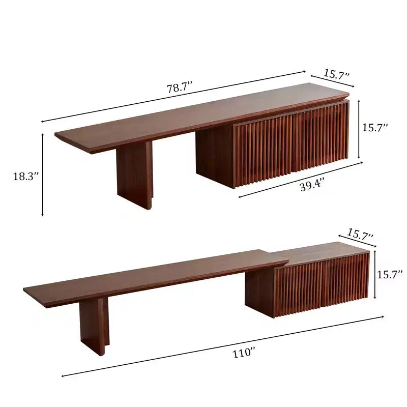 Mobile TV allungabile per TV fino a 85", stile moderno, stanza singola