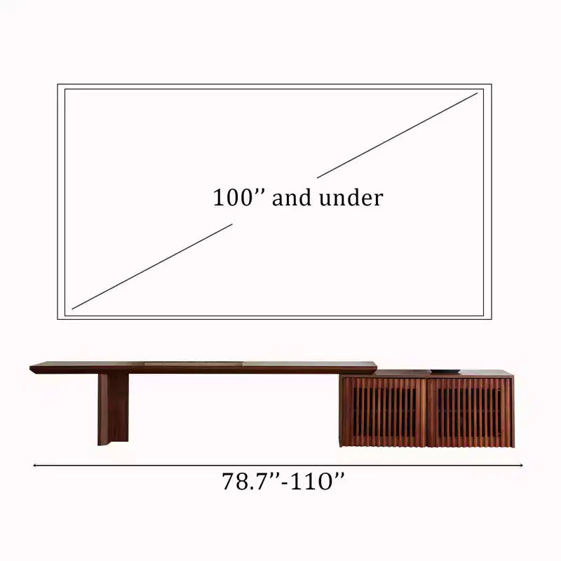 Mobile TV allungabile per TV fino a 85", stile moderno, stanza singola