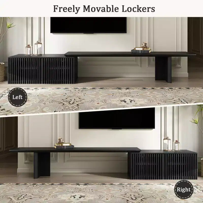Mobile TV allungabile per TV fino a 85", stile moderno, stanza singola