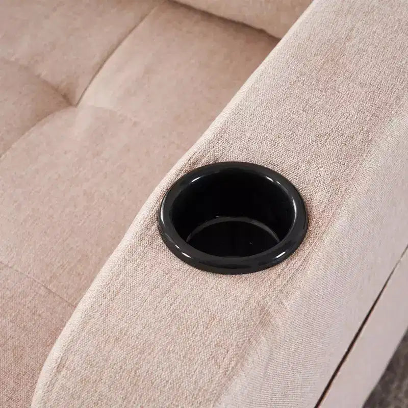 Set di poltrona tufted moderna e pouf contenitore per 1 persona