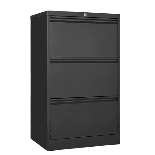 3 Drawer File Cabinet with Lock, Metal Vertical Filing Storage Cabinet, Under Desk Filing Cabinet for Home, Fit Letter/A4/Legal Size File