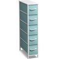 Sorbus 5 Drawers Narrow Dresser with Steel Frame, Wood Top & Easy Pull Fabric Bins for Small Spaces, Closets, Bedrooms, Bathrooms & Laundry