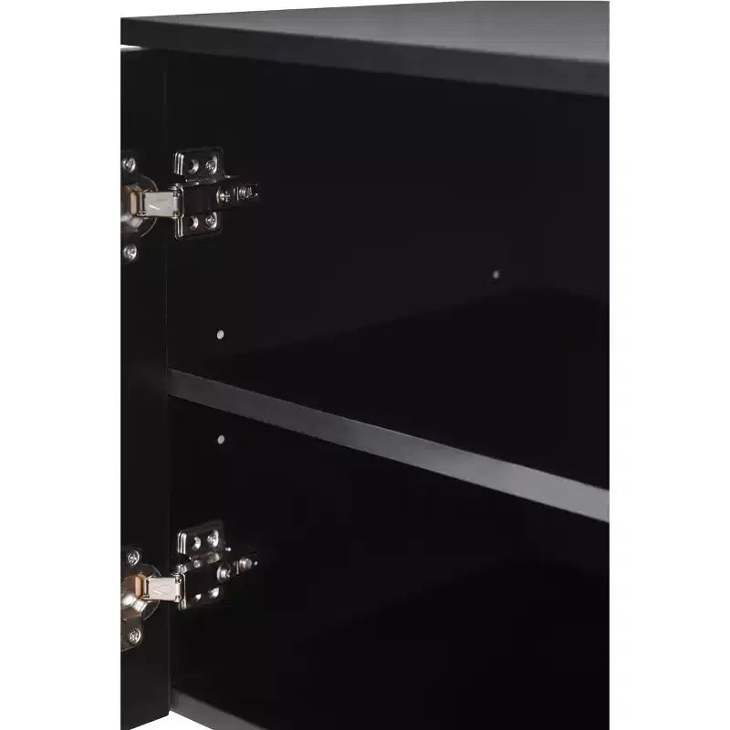 Mobile TV ottimizzato con anta ad arco per TV fino a 78'', mobile porta TV moderno con gambe in legno massiccio, console multimediale