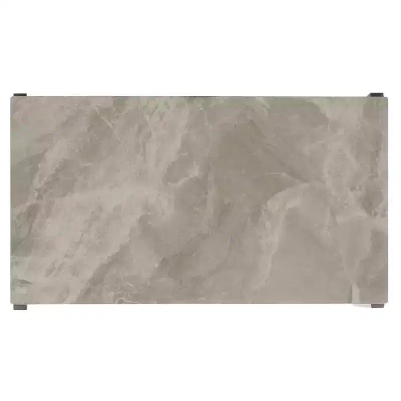 Tavolino rettangolare con cassetto, piano in pietra (Nero/Marrone/Grigio)