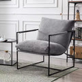 Furniliving Sling Accent Chair with Metal Frame, Comfortable Boucle Fabric Upholstered for Living Room/Bedroom/Home Office