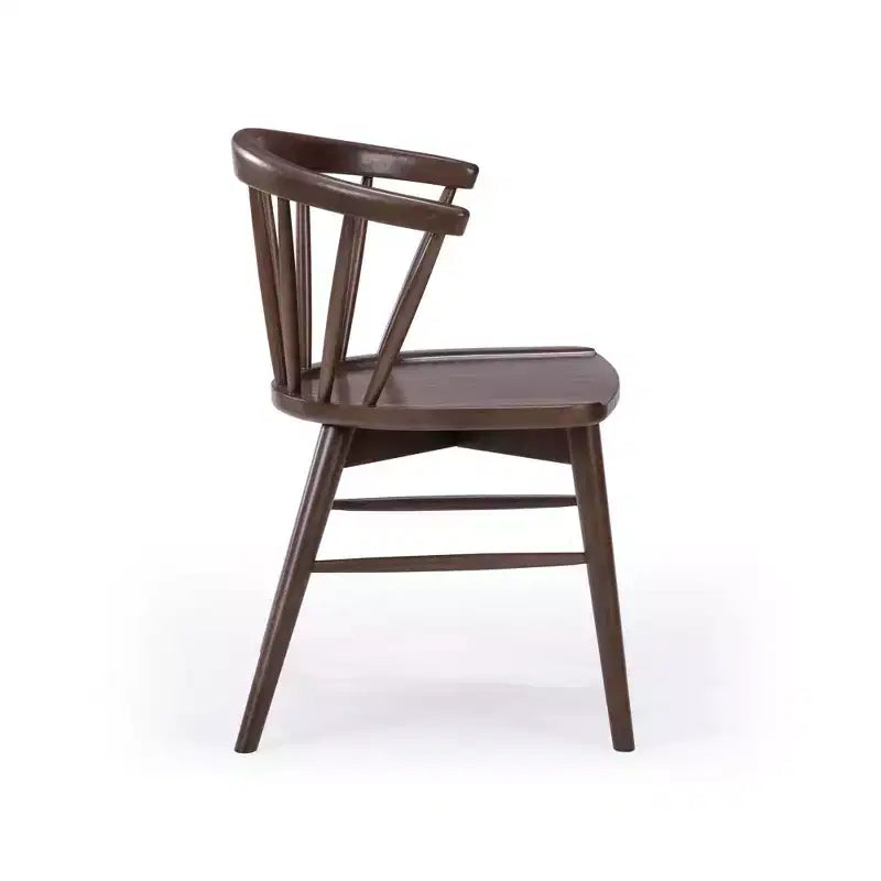 Sedia da pranzo in legno massello, biondo/noce, stile Windsor senza braccioli, 1 posto