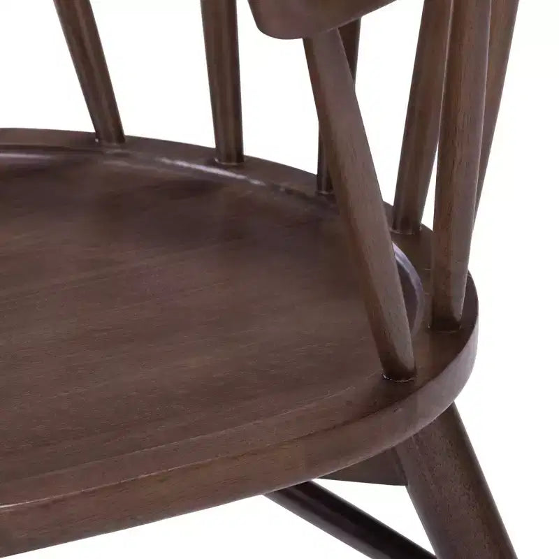 Sedia da pranzo in legno massello, biondo/noce, stile Windsor senza braccioli, 1 posto