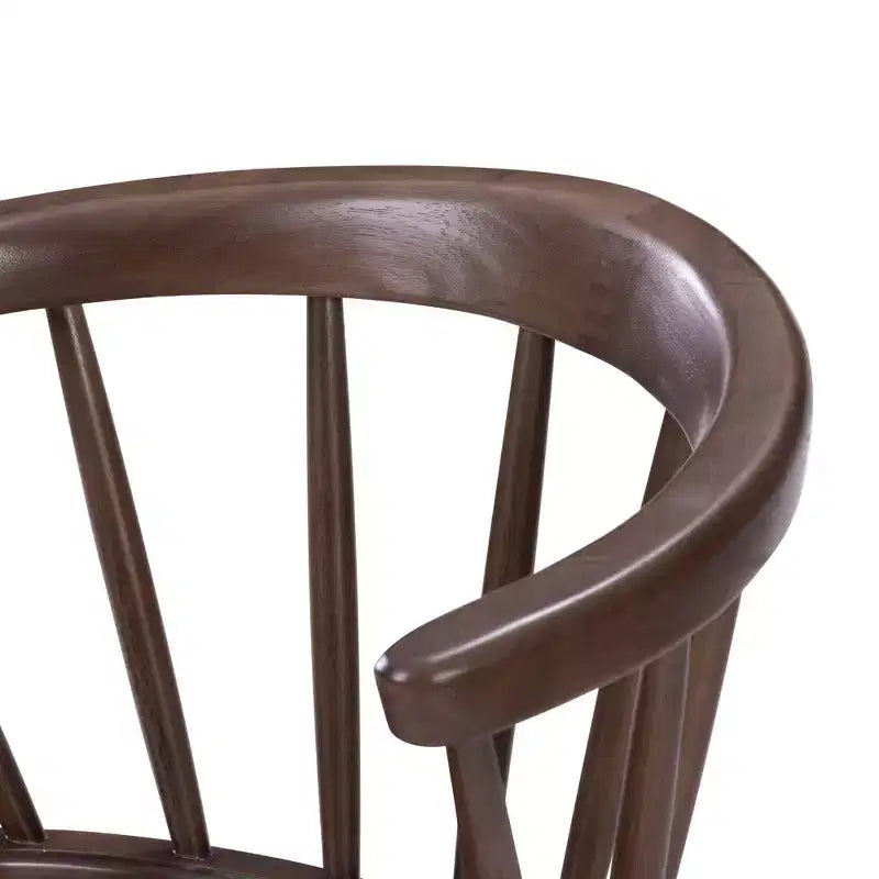 Sedia da pranzo in legno massello, biondo/noce, stile Windsor senza braccioli, 1 posto