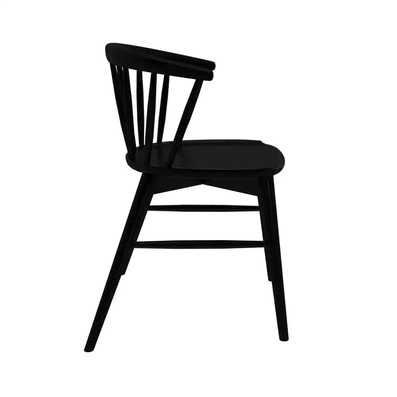 Sedia da pranzo in legno massello, biondo/noce, stile Windsor senza braccioli, 1 posto