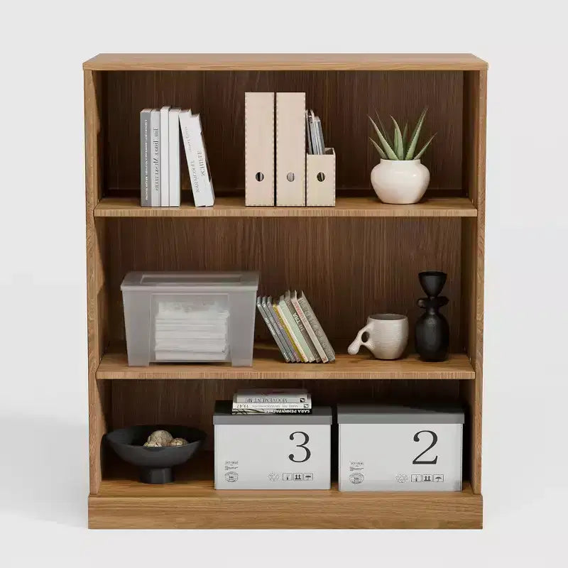 Libreria a giorno in legno naturale – 2 ripiani, unità singola