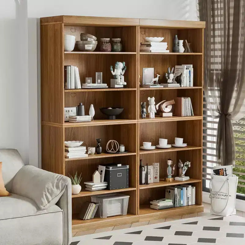 Libreria a giorno in legno naturale – 2 ripiani, unità singola