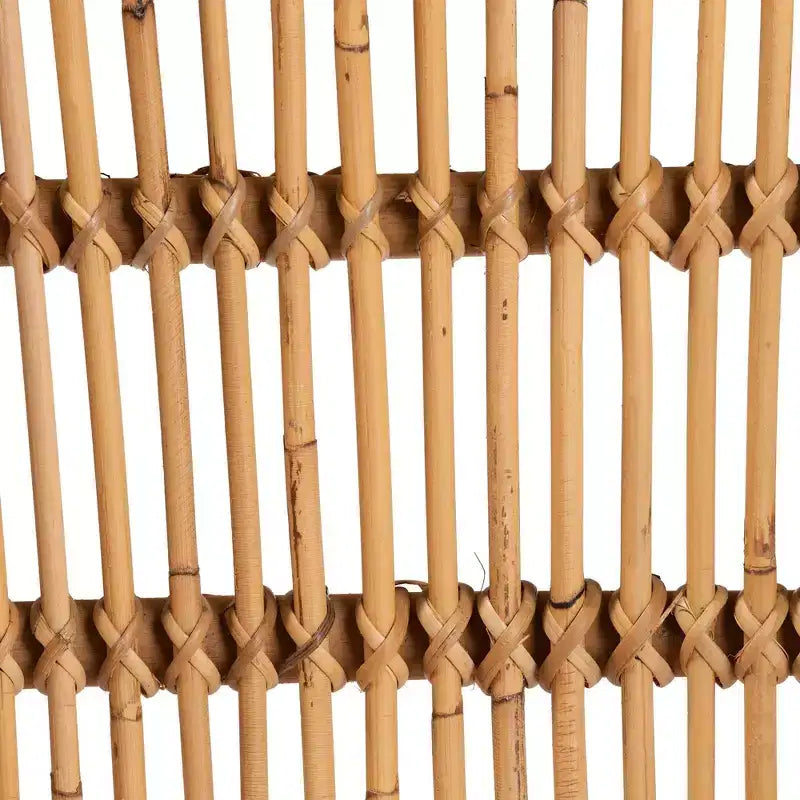 Sgabello da bancone in rattan marrone naturale con braccioli, 1 posto