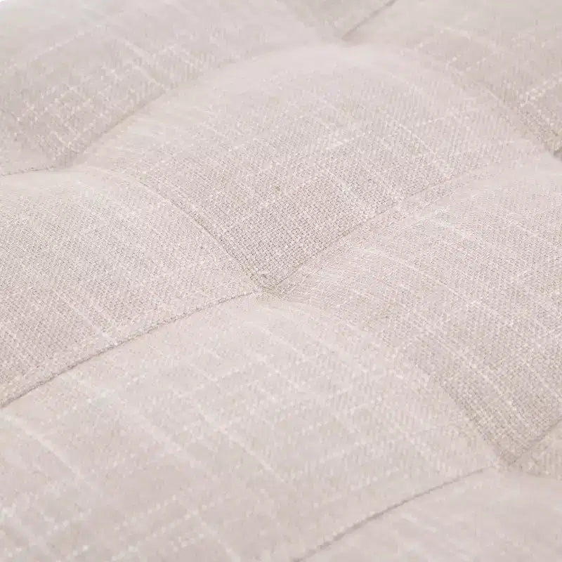 Grande panca pouf contenitore da 107 cm (42") in tessuto di lino trapuntato, 1 posto a sedere