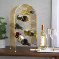 Cantinetta per vino in ghisa dorata, per 14 bottiglie, da appoggio