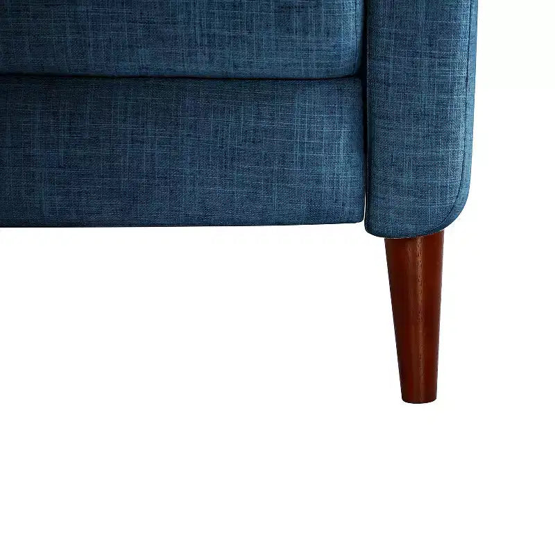 Poltrona reclinabile manuale imbottita, Avorio / Senape / Blu, Posti 1